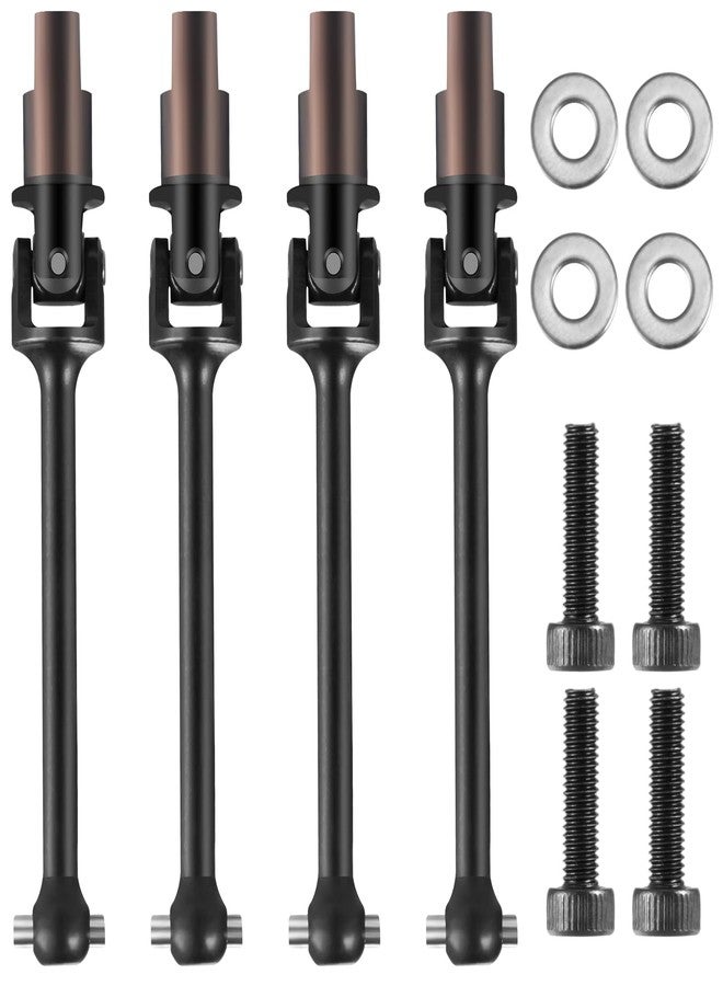 MORFUM RC Hardened Steel Front & Rear Driveshaft Assembly Metal Drive Shaft Front & Rear CVD Driveshafts 4-Pack Upgrades for 1/18 Tra-xxas LaTrax Teton Desert Prerunner SST-Replace Parts 7650 - Image 2